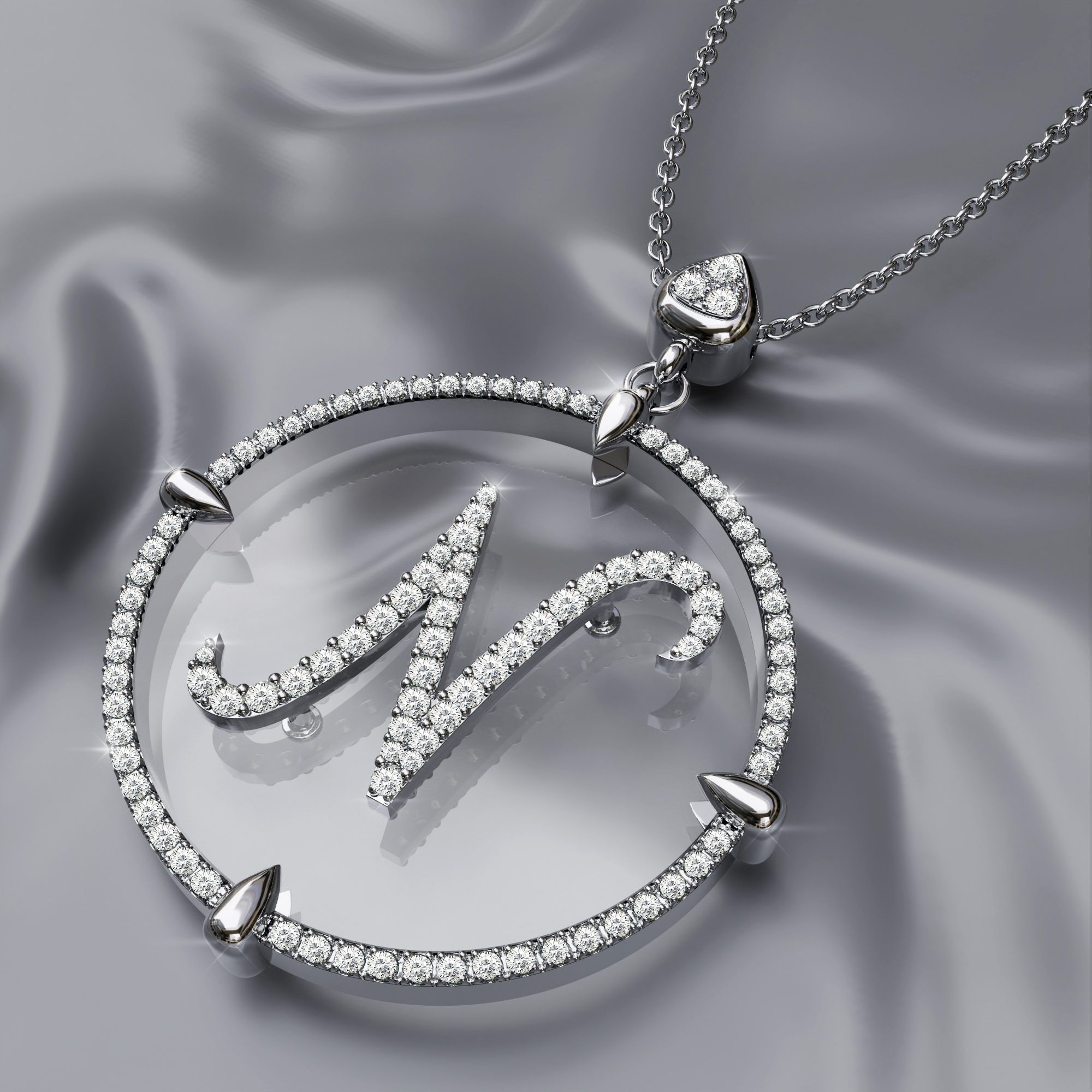Diamond Letter N Necklace (Gold) | Letter pendant necklace, Necklace,  Sterling silver pendants
