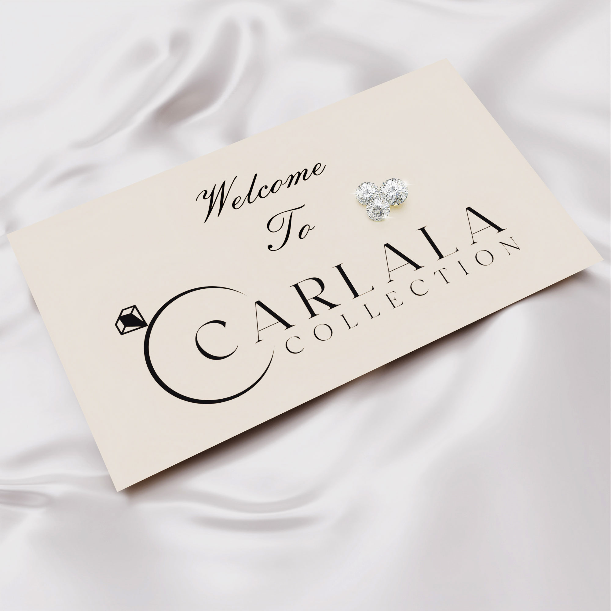 new carlala collection welcome text card