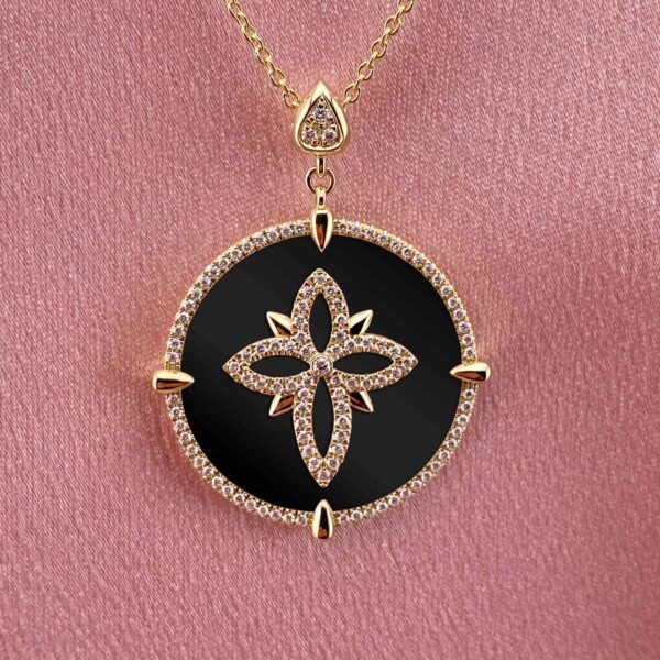 Modern Cross Diamond Pendant with Black Onyx 1 2 11zon scaled