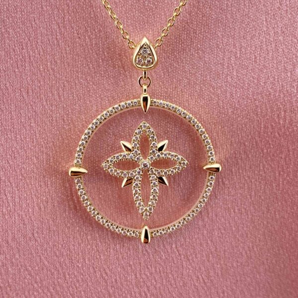 Modern Cross Diamond Pendant with Crystal Sapphire 1 3 11zon scaled