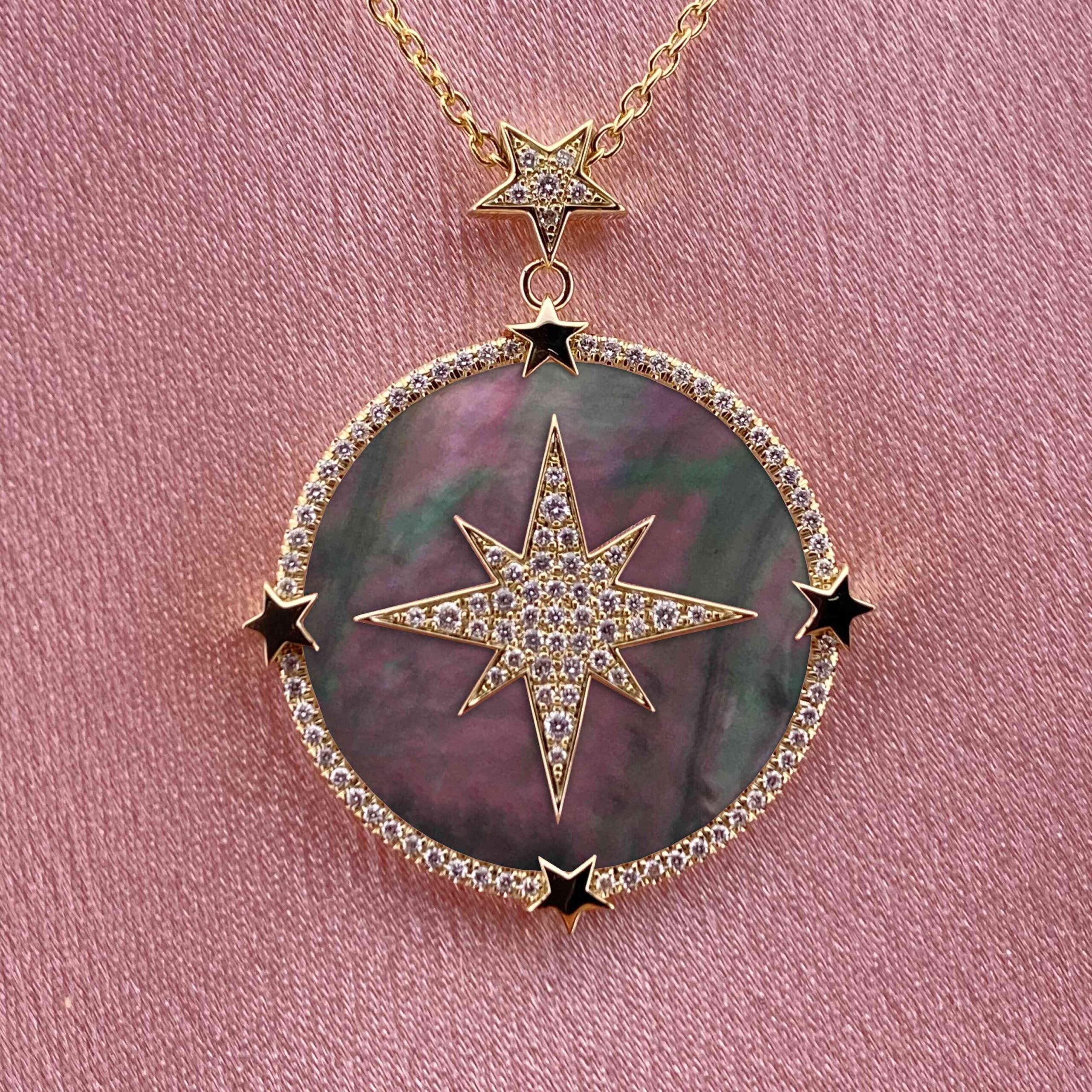 North Star Diamond Pendant with Black Mother of Pearl-1_2_11zon